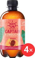 Captain Kombucha Broskev 4 x 400 ml - Nápoj