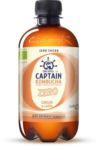 Captain Kombucha ZERO Ginger, lemon 400 ml - Drink - Main image