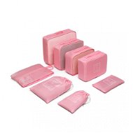 Kono 8 darabos utazó dobozkészlet bőröndhöz, rózsaszínű - Packing Cubes