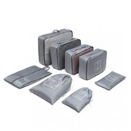 Kono 8 darabos utazó dobozos szervezőkészlet bőröndhöz, szürke - Packing Cubes