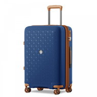 KONO 2594 Extendable spinner suitcase, 76 cm, blue/brown - Suitcase