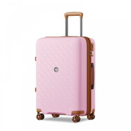 KONO 2594 Expandable spinner suitcase, 65 cm, pink/brown - Suitcase