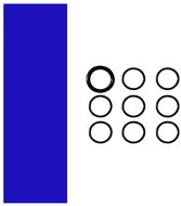 Merco Multipack 3 pcs Shrink Grip hockey stick tip blue - Hockey Stick Butt End