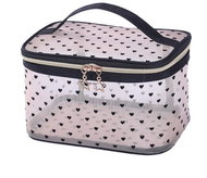 Livefy Cosmetic bag Hearts V2, transparent - Make-up Bag