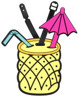 Kufryplus Name tag for suitcase LTD134 Pineapple drink - Luggage Tag