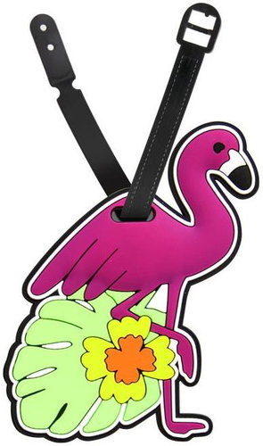 Kufryplus Name tag for suitcase LTD150 Flamingo - Luggage Tag - Main image