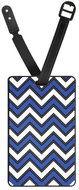 Kufryplus Name tag for suitcase LTD164 Blue and white - Luggage Tag