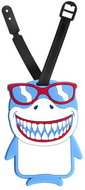 Kufryplus Name tag for suitcase LTD172 Shark with glasses - Luggage Tag
