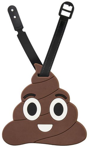 Kufryplus Name tag for suitcase LTD175 Smiley poop I - Luggage Tag - Main image
