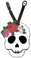 Kufryplus Name tag for suitcase LTD179 Skull with flowers - Luggage Tag
