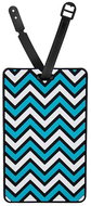 Kufryplus Name tag for suitcase LTD188 Turquoise and white - Luggage Tag