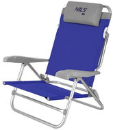 NILS Camp NC3502 Skládací kempingové křeslo šedé/modré - Camping Armchair