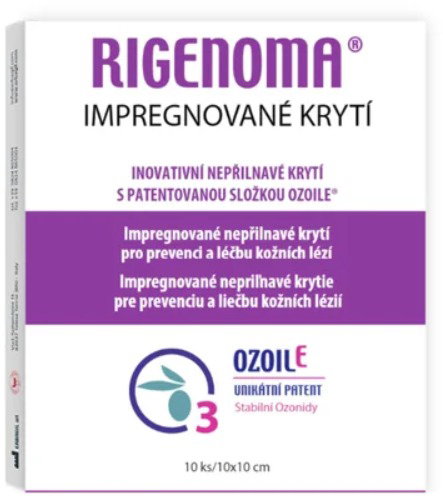 RIGENOMA Impregnované nepřilnavé krytí 10 ks - Mastný tyl - Main image