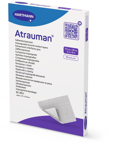 Hartmann Atrauman Kompres ster. 7,5 × 10 cm 10 ks - Mastný tyl - Main image