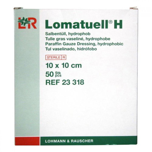 LaR Lomatuell H Tyl mastný 10 × 10 cm 50 ks - Paraffin Gauze Dressings - Main image