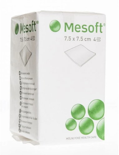 Mesoft Komprese nester. 7,5 ×7,5 cm 100 ks 157100 - Nonwoven Fabric - Main image
