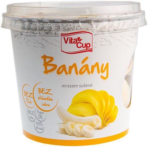 Vitacup Freeze-Dried Banana 8 x 45g - Freeze-Dried Fruit - Main image