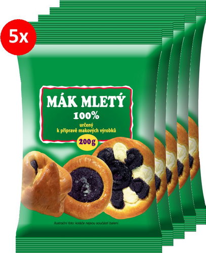 Nature Park Ground Poppy Seeds 100%, 5x200g - Seeds - Main image