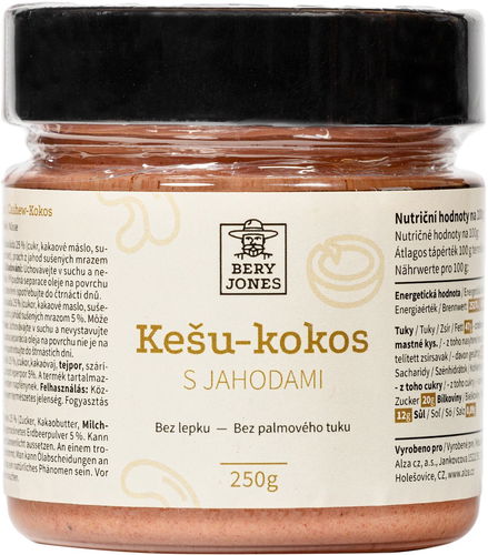 Bery Jones Cashew-Creme mit Kokosnuss und Erdbeeren 250g - Nusscreme - Hauptbild