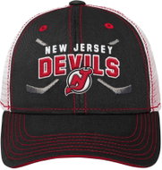 Outerstuff Dětská kšiltovka New Jersey Devils NHL Lockup Meshback Adjustable - Kšiltovka