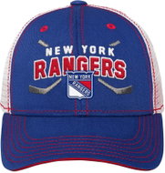 Outerstuff Dětská kšiltovka New York Rangers NHL Lockup Meshback Adjustable - Kšiltovka