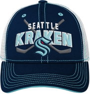 Outerstuff Dětská kšiltovka Seattle Kraken NHL Lockup Meshback Adjustable - Kšiltovka