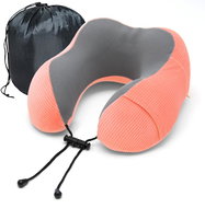 Kufryplus.cz Travel pillow with memory foam TPMF18 salmon - Travel Pillow