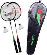 KUBIsport Badminton set Alu rackets + basket - Badminton Set