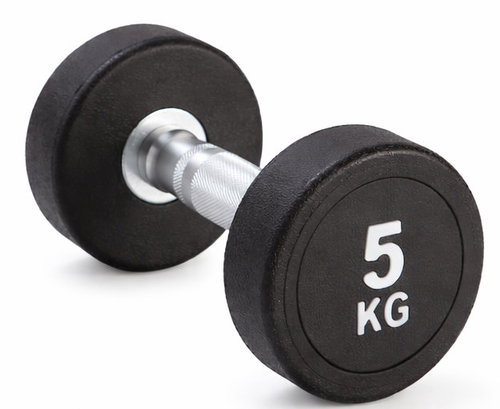 Kubisport jednoruční 5 kg, oválná černá - Dumbell - Main image