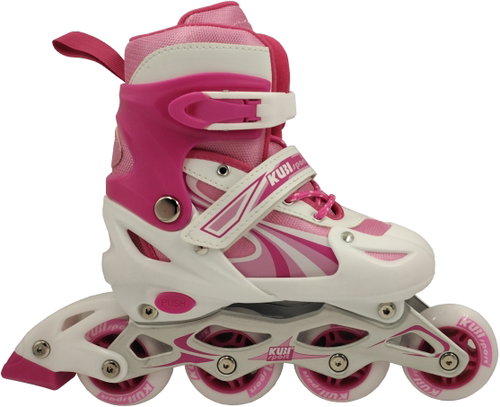 KUBIsport - Dětské inline brusle roztahovací CS310K, růžové - Roller Skates - Main image