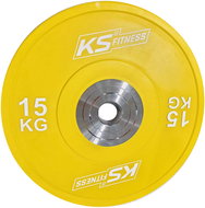 KUBIsport All-rubber disc with steel center 15 kg, diameter 50 mm - Gym Weight