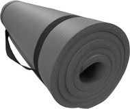 KUBIsport Gymnastická NBR Yoga Mat 183 × 60 × 1,2 cm, černá - Podložka na cvičení