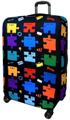 Kufryplus suitcase cover H51 Puzzle M - Luggage Cover - Main image