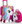 Unicorn, backpack and suitcase