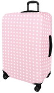 Kufryplus suitcase cover H52 Polka dot I pink L - Luggage Cover