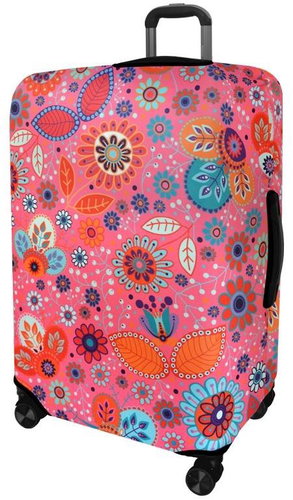 Kufryplus suitcase cover H81 Flowers L - Luggage Cover - Main image