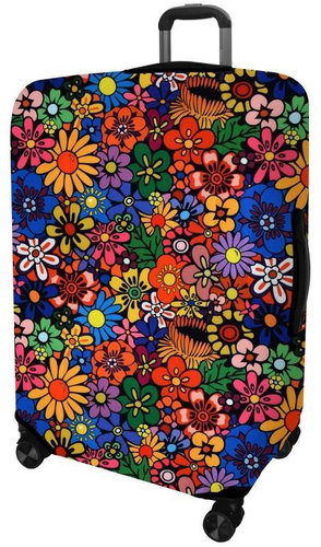 Kufryplus suitcase cover H121 Flowers L - Luggage Cover - Main image