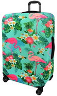 Kufryplus suitcase cover H194 Flamingos M - Luggage Cover