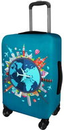 Kufryplus suitcase cover H302 Around the world S - Luggage Cover