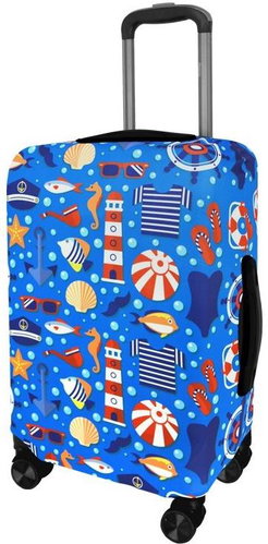 Kufryplus suitcase cover H65 Nautical motif S - Luggage Cover - Main image