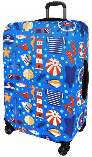 Kufryplus suitcase cover H65 Nautical motif M - Luggage Cover - Main image