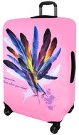 Kufryplus suitcase cover H346 Feathers L - Luggage Cover