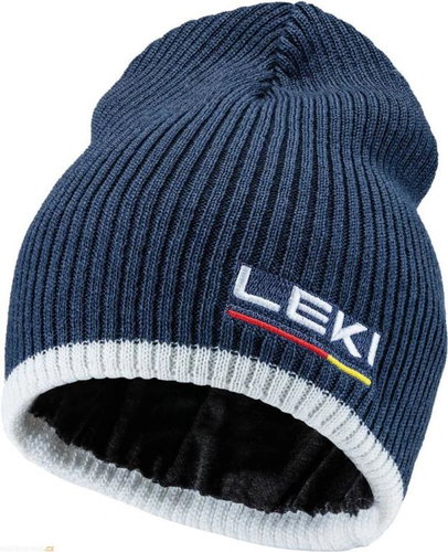 Leki Wool Beanie dark denim-white-poppy red - Winter Hat - Main image