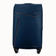 SOLIER STL1651 dark blue-brown soft XL - Suitcase