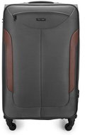 SOLIER STL1801 dark grey-brown soft M - Suitcase
