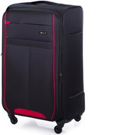 SOLIER STL1311 black-red soft L - Suitcase