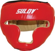 SULOV Closed head protector, leather, sized. M, red - Sparring Helmet