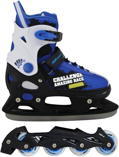 KUBIsport Stretch skates with interchangeable chassis 2 in 1, XS (29 - 32) - Ice Skates - Main image