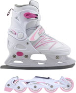 KUBIsport Girls stretch skates with removable chassis 2 in 1, L (40 - 43) - Children's Ice Skates