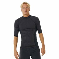 RIP CURL Men's lycra shirt DAWN PATROL, short sleeves, black - Lycra Clothing